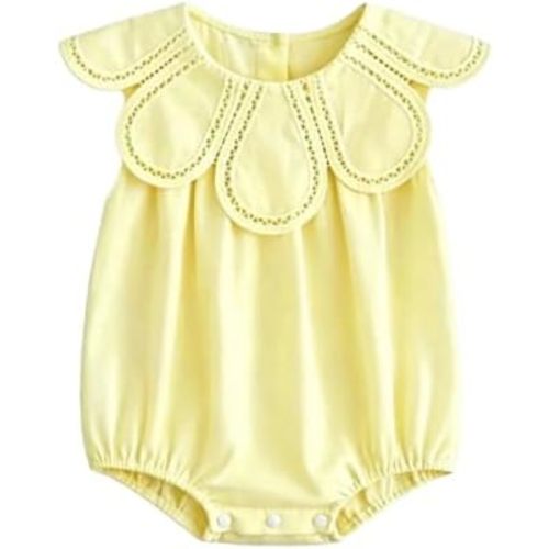 Newborn Baby Girl Floral Romper Infant Sleeveless Solid Jumpsuit Summer Playwear Bodysuit