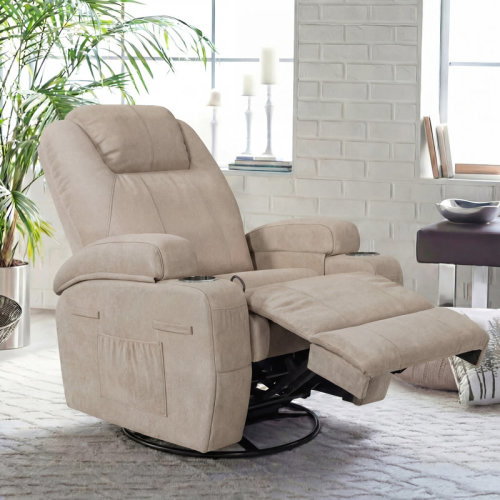 Latitude Run® Reclining Massage Chair with Swivel and Rocking Function & Reviews | Wayfair