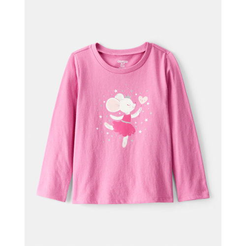 Toddler Girl Ballerina Long-Sleeve Graphic Tee - Pink - OshKosh | Carter's