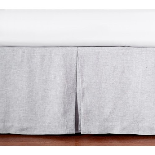 European Linen Crib Skirt Pottery Barn Kids