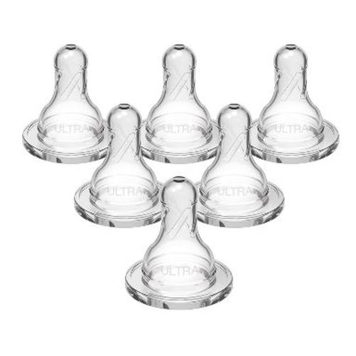 Dr. Brown's Flow Baby Bottle Nipple - Super Slow Flow - 6pk: BPA-Free, Level 0 Silicone, For Newborns