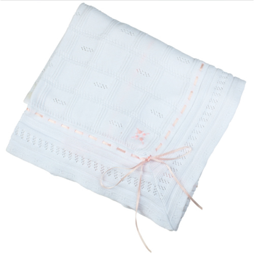 Ribbon Pointelle Knit Blanket | Feltman Brothers