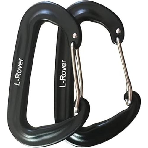 Carabiner,12KN Lightweight Heavy Duty Carabiner Clips,Aluminium Wiregate Caribeaners for Hammocks,Camping, Key Chains, Outdoor and Gym etc,Hiking & Utility