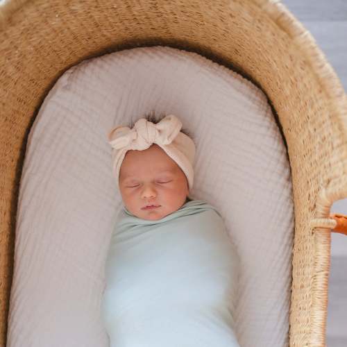 Dusty Blue Waffle Baby Headband