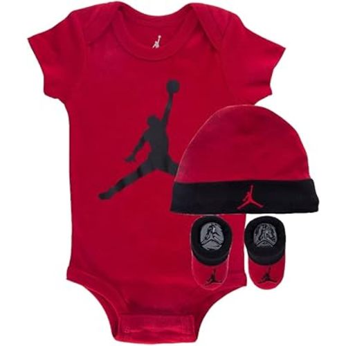 Nike Jordan Infant Jumpman 3 Piece Set (Gym Red(LJ0041-RK2)/Black, 6-12 Months)