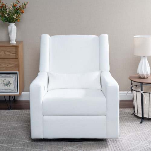Latitude Run® Cutlor Luxury Power Motion Recliner Swivel Glider, Upholstered Reclining Sofa Chair with Lumbar Support & Reviews | Wayfair