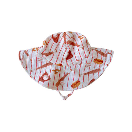 Muslin Wide Brim Sunhat, Baseball Game
