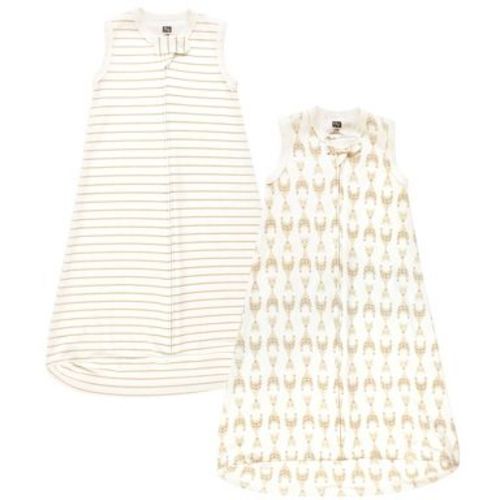 Hudson Baby Interlock Cotton Sleeveless Sleeping Bag, Neutral Giraffe, 18-24 Months