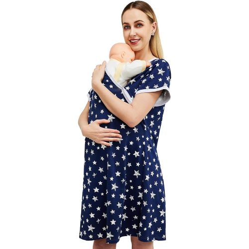 4 in 1 Labor/Delivery/Nursing Hospital Gown Maternity/Maternity/Nursing Nightdress, Hospital Bag Must Have