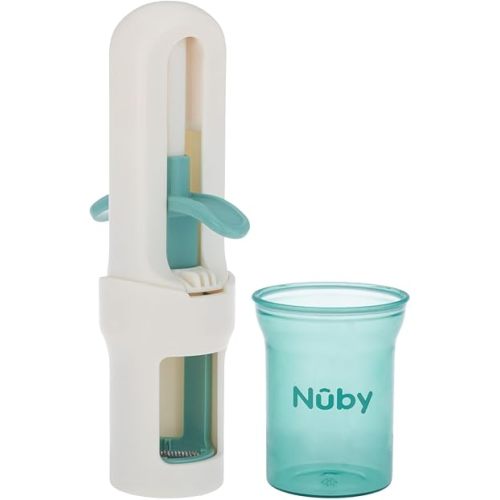Nuby Grape Cutter Tool – Safe Grape Slicer for Toddlers, Kids & Babies | Fruit Cutter for Snacks, Meals & Baby-Led Weaning, Aqua
