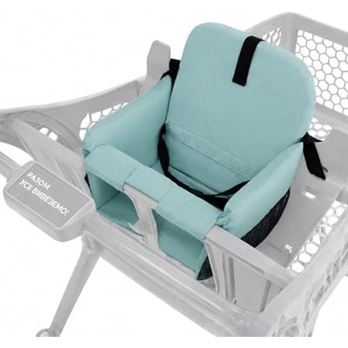 Shopping Cart Cover for Baby - High Chair Cover for Babies - Grocery Cart Cover for Baby - Space-Saving Design Easy to Install Seat – Mint