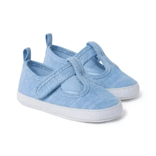 Newborn Light Blue Baby T-Strap Sneaker by Janie and Jack