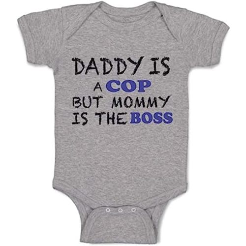 Cute Rascals Custom Baby Bodysuit Daddy is A Cop Mommy The Boss Dad Father's Day Funny Cotton