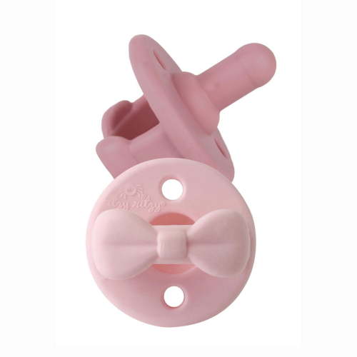 Itzy Ritzy Sweetie Soother 2 pack silicone pacifiers pink bows, Pacifier - Walmart.ca