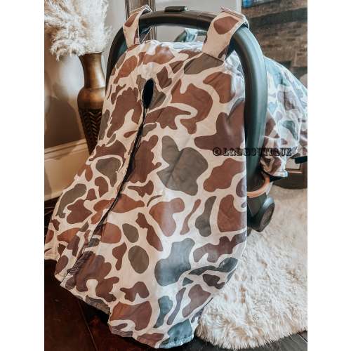 Old School Camo Car Seat Cover