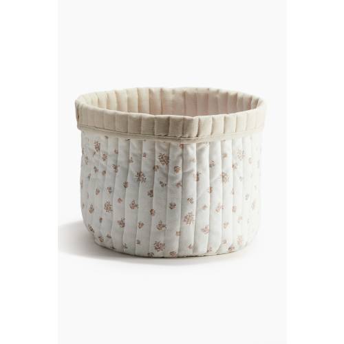LARGE QUILTED STORAGE BASKET