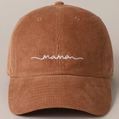 Mama Embroidered Corduroy Hat, Corduroy Women’s Hat, Trendy Mama Hat, Fall Hats for Women, Gifts for her