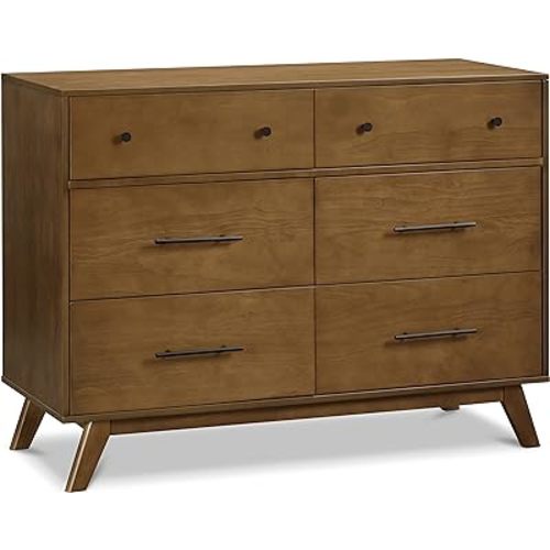 DaVinci Otto 6-Drawer Dresser in Walnut, GREENGUARD Gold Certified
