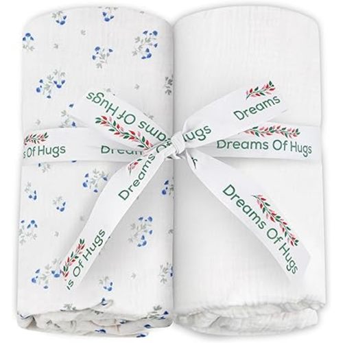 2 Pack | Extra Soft Muslin Fitted Crib Sheets 100% Cotton Baby Crib Sheets for Standard Crib Mattress | 28 X 52 Inches