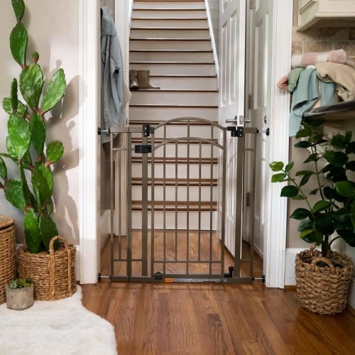 The Doorway 48W Series Pressure Mounted Pet and Baby Gate, Openings 29in.-48in. Wide, 36in. Tall - Bronze