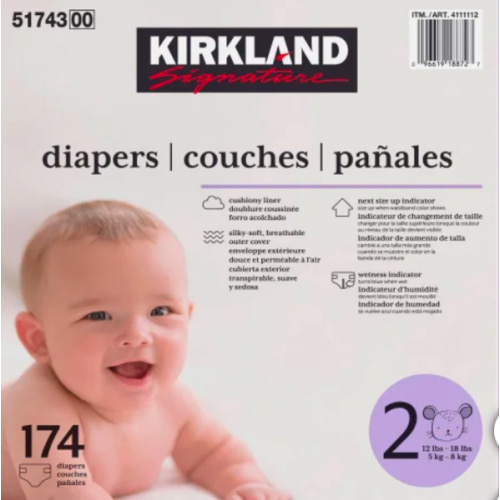 Kirkland Signature Diapers Size 2