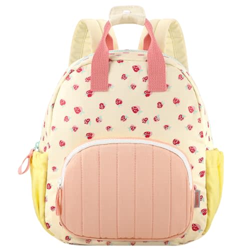 GAGAKU Toddler Backpack for Girls - Kids Backpack Mini Backpack 2-6 years old Cartoon Breathable Comfortable Preschool Backpack for School Travel - Pink Strawberry