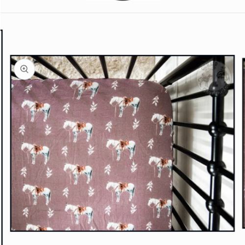 Mauve Ranch Horse Bamboo Muslin Crib Sheet – Cowkid Clothing Company