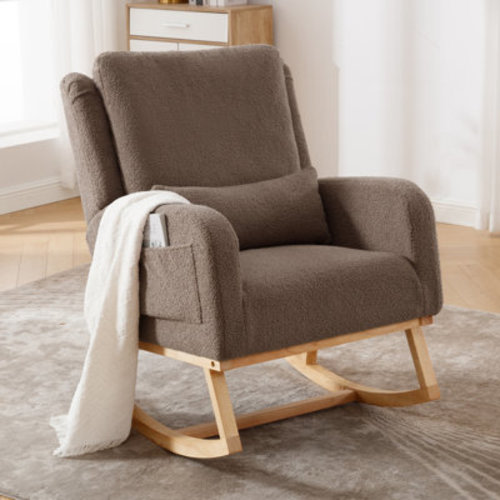 Ebern Designs Chair with Solid Wood Leg Glider | Wayfair