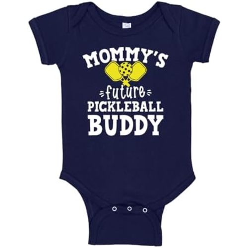 Mommy's Future Pickleball Buddy Baby One Piece or Toddler T-Shirt Pickleball Baby Gift