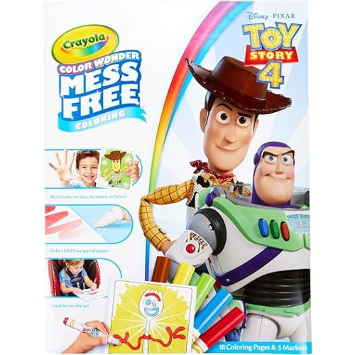 Crayola Toy Story Coloring Pages, Color Wonder Mess Free, Gift for Kids, Age 3, 4, 5, 6