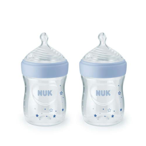 NUK Simply Natural Bottle with SafeTemp, 5 oz, 2 Pack, 0+ Months