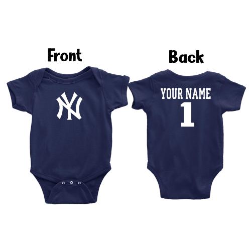 New York Yankees Custom Navy Blue Bodysuit