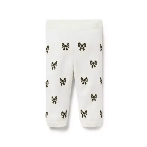 Cream And Sugar Bow Baby Bow Sweater Pant by Janie and Jack