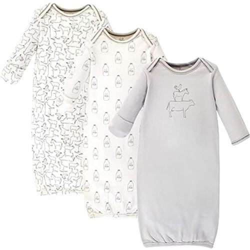 0-6 Months Touched by Nature Unisex Baby Organic Cotton Gowns