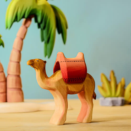 Bumbu Toys Wooden Camel with Saddle Set