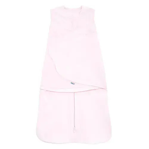 Size medium - Pink Plushy Dot Velboa Wearable Baby Blanket | HALO