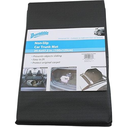 Dependable Industries Premium Non-Slip Car Trunk Mat Cargo Liner Universal Cut-to-Fit Protects Against Dirt Size 39" x 47"