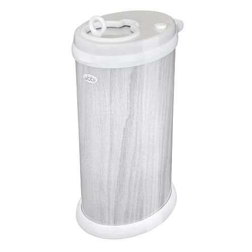 Ubbi Steel Odor Locking Diaper Pail, Woodgrain