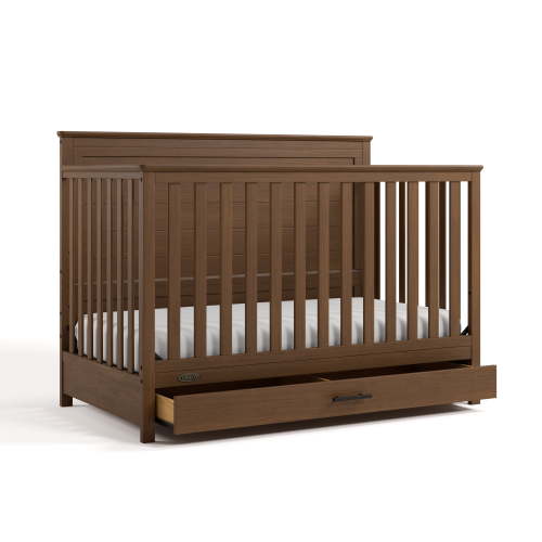 Graco Tristan Convertible Baby Crib with Drawer, Hazelnut