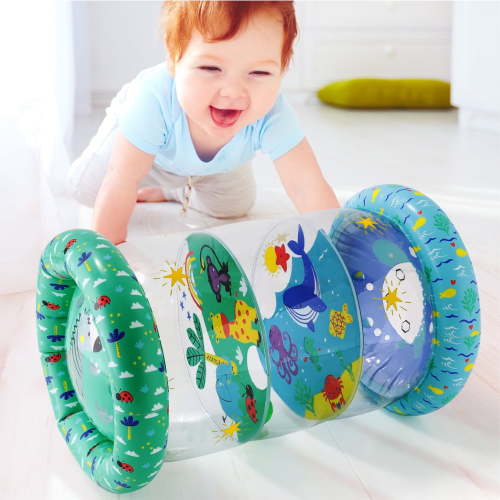 The Peanutshell Inflatable Tummy Time Roller, Land and Sea
