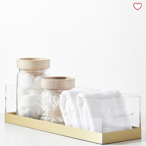 Acrylic & Metallic Nursery Storage - Changing Table Storage