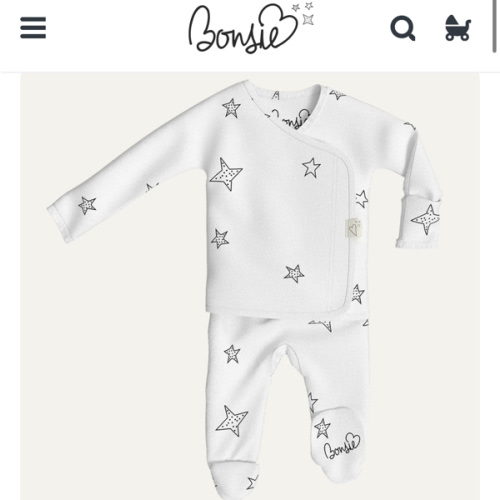 Footie - Stars – Bonsie Skin to Skin Babywear