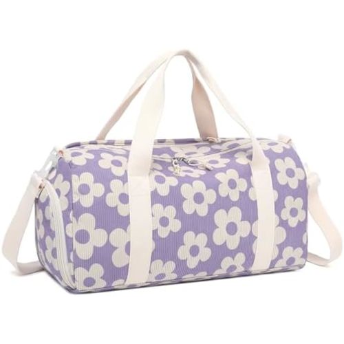 BLUBOON Duffle Bag Girls Kids Cute Gym Bag with Shoes Compartment & Wet Separation Waterproof Sports Overnight Travel Bag