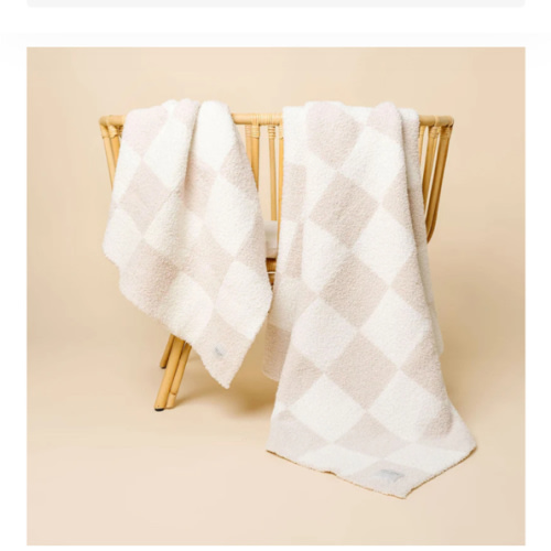 Chenille Blanket - Dune Check - Small & Large