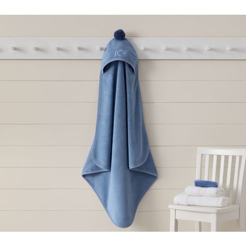 Super Soft Pom Pom Baby Hooded Towel | Pottery Barn Kids