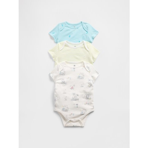 Baby First Favorites Organic Cotton Ruffle Bodysuit (3-Pack) | Gap