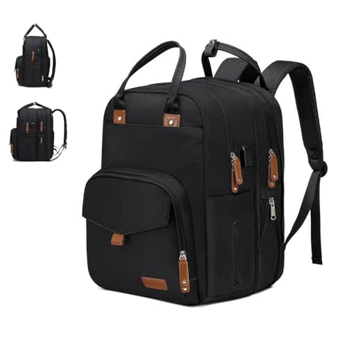 Extra Large Diaper Bag for 2 Kids, Expandable 35L Twin Diaper Bag, Multi Compartments 21 Pockets (4 Baby Bottle Pockets) - Big Diaper Bag For Twins w/ Changing Pad, Easy Access & Clean Design