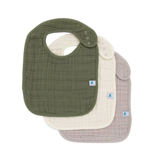 Little Unicorn Cotton Muslin Classic Bib Set - 3pk - Fern