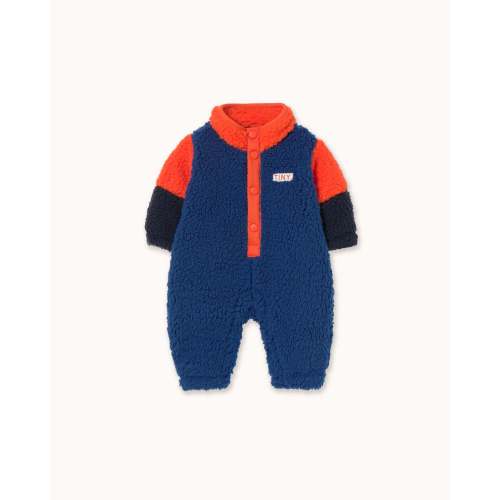Color block polar sherpa one piece