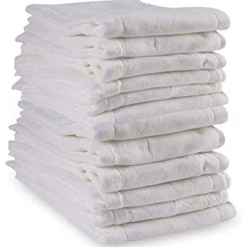 Prefold Cloth Diapers - Premium Cotton, Fasoar 3 Ply Environmental Friendly Baby Washable Diaper Covers for Babies to Toddlers Multi-Use (10-35 lbs) 12 Count